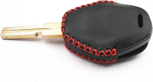 Vista 7 de Cuero negro para BMW Z3 Z4 X3 X5 M5 325i E38 E39 E46 3 5 7 Series 3 Botones Smart Remote Key Fob Case Cover Chain