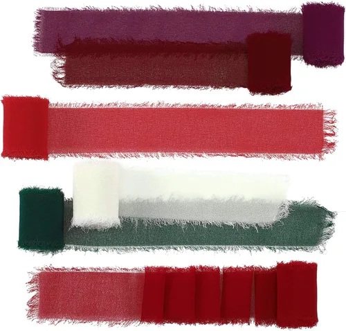 Vista 9 de WILLBOND 6 rollos de cinta de gasa, 1.5 pulgadas x 3 yardas en total 24 yardas, color macarrón Color macaron.