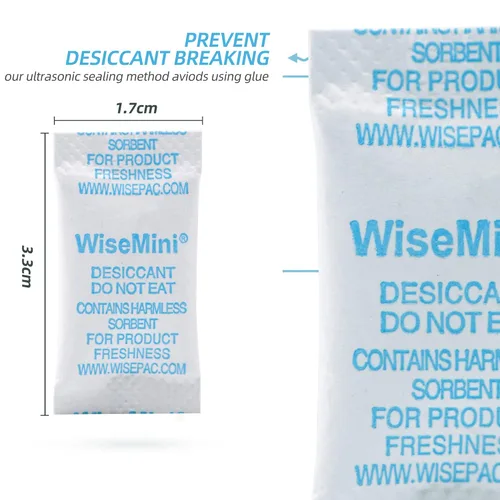 Vista 2 de Wisesorb Paquetes de gel de sílice, 0.02 oz 600 paquetes, desecante de grado alimenticio, paquetes desecantes, gel de sílice para alimentos