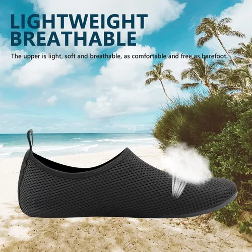 Vista 3 de Valennia Zapatos de agua descalzos de secado rápido, calcetines de yoga para playa, natación, surf, ejercicio para mujeres y hombres