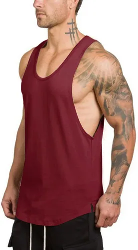 Vista 3 de ZUEVI Camisetas sin mangas para hombre, camisetas sin mangas con corte para culturismo, gimnasio, entrenamiento, camisetas