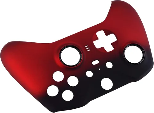 Vista 8 de eXtremeRate Shadow Scarlet Red Soft Touch Grip Faceplate Cover, Front Housing Shell Case Replacement Kit for Xbox One Elite Series 2, Xbox Elite 2