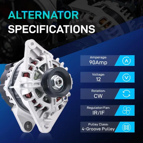 Vista 2 de Alternador de Reemplazo Nuevo para 2007-2012 Hyundai Elantra 2.0L, 2010 2011 Kia Soul 2.0L, 2007-2009 Spectra 2.0L L4, 2655635, 600162, 3730023650