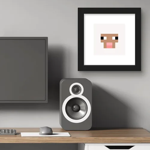 Vista 6 de Trends International Gallery Pops Minecraft: Pixeles icónicos - Mobs - Arte de pared de ovejas, versión enmarcada en negro, 12 x 12 pulgadas Versión