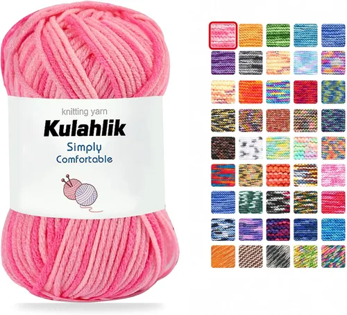 Vista 45 de Hilo acrílico de 8.82 oz (5 x 1.76 oz) para tejer, hilo de hilo degradado colorido, 5 rollos de madejas, perfecto para cualquier proyecto de 06