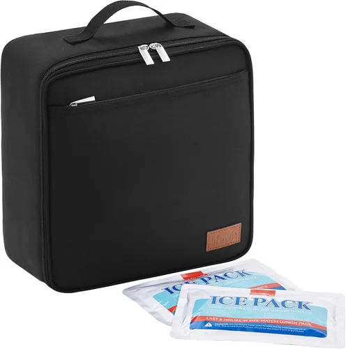 Vista 11 de Lifewit Lonchera congelable, bolsa de almuerzo reutilizable aislada con 2 paquetes de hielo, mini bolsa refrigeradora de aperitivos para caja Bento
