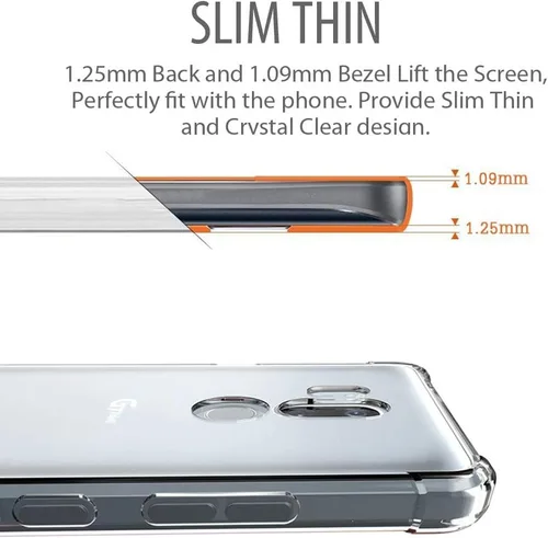Vista 4 de Zeking Galaxy J8 2018 - Funda antiarañazos transparente de silicona TPU flexible con cuatro esquinas parachoques funda protectora para Samsung