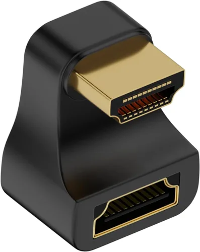 Vista 7 de Poyiccot Adaptador HDMI en forma de U de 8 K, 48 Gbps 8K a 60 Hz, ángulo descendente de 180 grados HDMI macho a hembra, extensor de adaptador