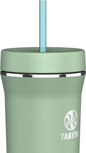 Vista 2 de Takeya 32 oz Stainless Steel Insulated Tumbler with Straw Lid, Premium Quality, Sweatproof