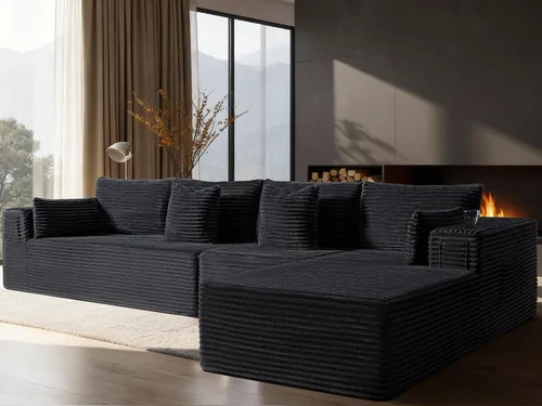 Vista 55 de Sofá modular de gran tamaño de 108 pulgadas, cómodo sofá deshuesado en forma de U para sala de estar, asientos extra profundos, sin montaje, sofá
