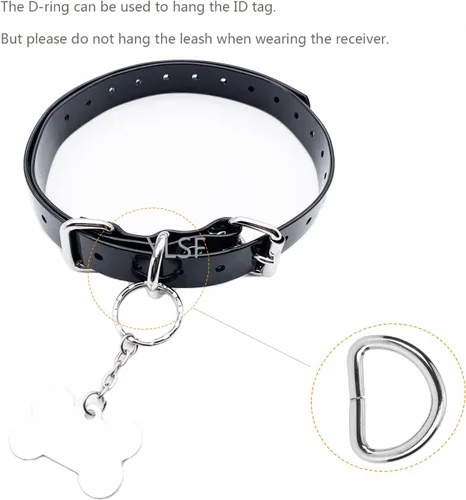Vista 5 de Correa de collar para perros ETPET para la mayoría de receptores de collar de entrenamiento electrónico: Correa de TPU para mascotas, ajustable