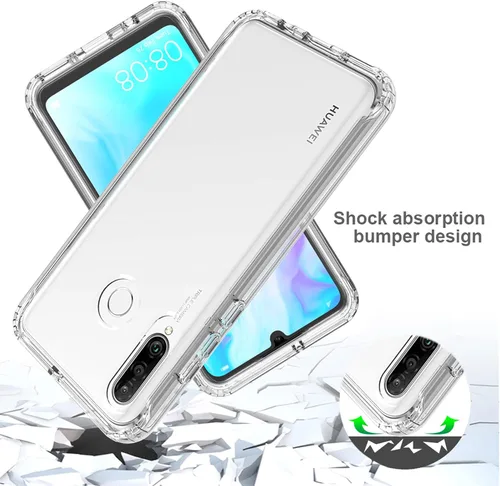 Vista 6 de Asuwish Funda de teléfono para Huawei P30 Lite/Nova 4E transparente TPU funda celular no amarillenta delgada, híbrida a prueba de golpes