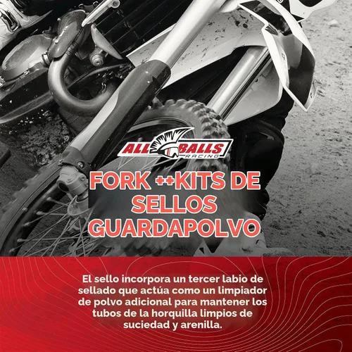 Vista 4 de All Balls Racing 56-143 Kit de retenes de horquilla y polvo