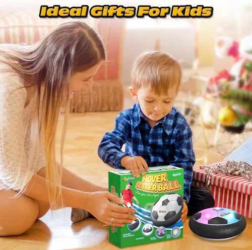 Vista 7 de ShyLizard Balón de Fútbol Hover, Regalos de Juguetes para Niños de 3, 4, 5, 6, 7, 8 Años, Balón de Fútbol Infantil con Energía de Aire y Luz LED