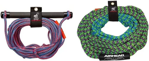 Vista 8 de Cuerda de esquí acuático Airhead con mango de goma, 1 sección, 75 pies