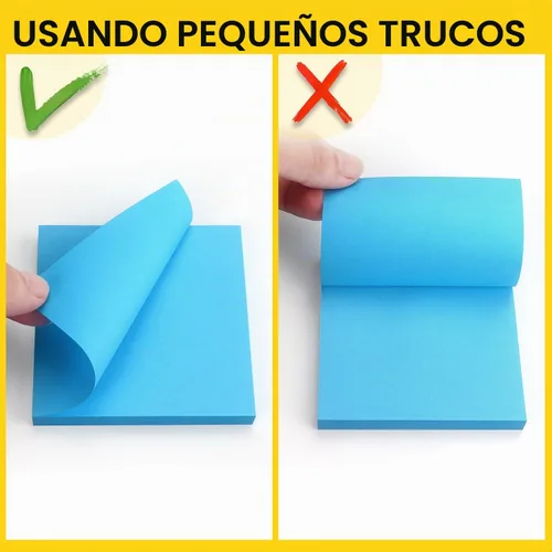 Vista 5 de Notas adhesivas de 3 x 3 pulgadas, autoadhesivas, 8 blocs, 80 hojas/bloc Azul