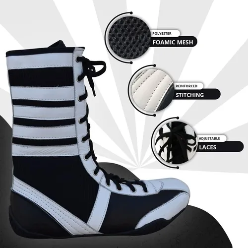 Vista 5 de Zapatos de boxeo profesionales transpirables, zapatos de entrenamiento para adultos y jóvenes, hombres y mujeres, suela de goma antideslizante