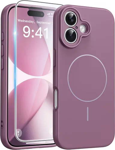 Vista 49 de FNTCASE - Funda para iPhone 16 Pro: magnética, mate, translúcida, de grado militar, protectora contra caídas, resistente, fina, duradera y a prueba