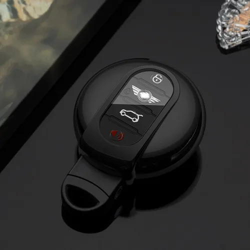 Vista 4 de Funda para Llavero de Coche Compatible con Mini Cooper Funda Protectora para Llavero Soporte para Llavero