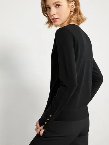 Vista 4 de Spicy Sandia Suéter de punto ligero con botones para mujer (S-XXL)