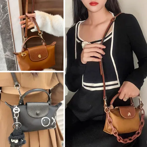 Vista 3 de Chispee Correa para bolsa, accesorios para bolsa de hombro, bolsa cruzada de bola de masa hervida, accesorios de conversión perforados para correa