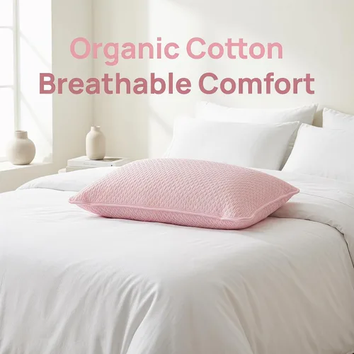 Vista 2 de Standard-Size Envelope-Style Pillow Protector for Home Hotel Pink a