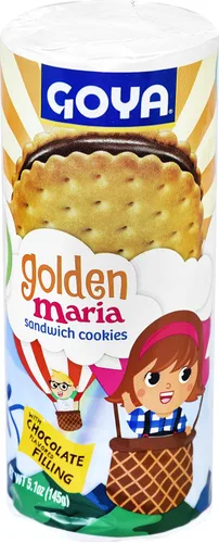 Vista 4 de Goya Foods Golden Maria - Galletas sándwich con relleno de sabor a chocolate, 5.1 onzas (paquete de 24)