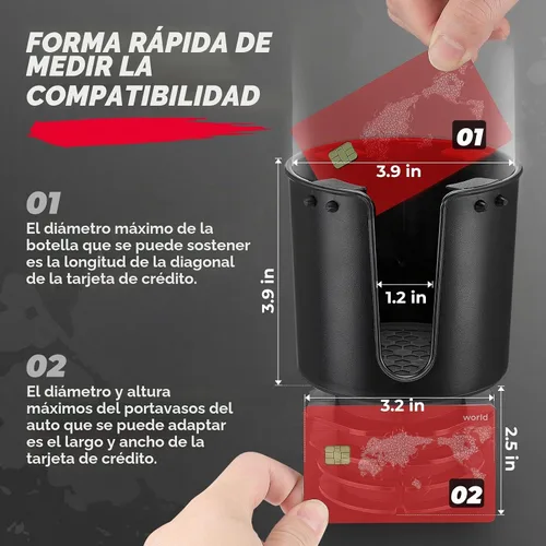 Vista 3 de KEMIMOTO Expansor universal de portavasos – Se adapta a botellas Hydro Flask, Yeti, de 18-40 onzas, 3.0 a 3.8 pulgadas de diámetro, apto