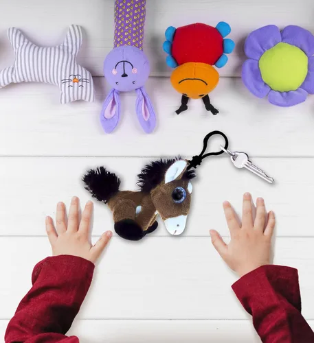 Vista 6 de DolliBu - Llavero de peluche de caballo de peluche, colgante para bolsa