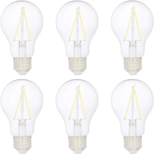 Vista 12 de Amazon Basics Bombilla LED A19 equivalente a 60 W, luz blanca diurna, no regulable, vida útil de 10,000 horas, paquete de 6