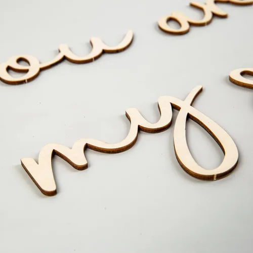 Vista 7 de Wood You are My Sunshine - Calcomanías de pared boho para habitación de niños - Arte de madera para guardería, niños, decoración de dormitorio