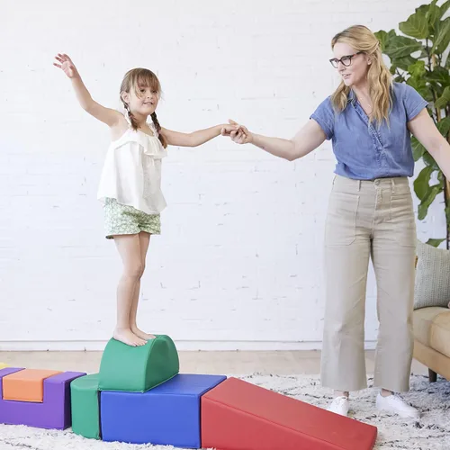 Vista 7 de ECR4Kids SoftZone Crawl and Climb Playtime Playset, bloques de construcción, surtido, 6 piezas