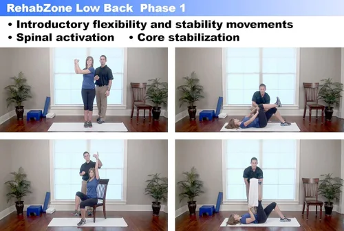 Vista 4 de Lower Back and Core Exercise Plan: programa de ejercicios para hacer en casa para el dolor de espalda baja, respaldo médico.