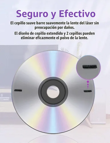 Vista 4 de Elook Limpiador de reproductor de CD, disco de limpieza de lentes láser