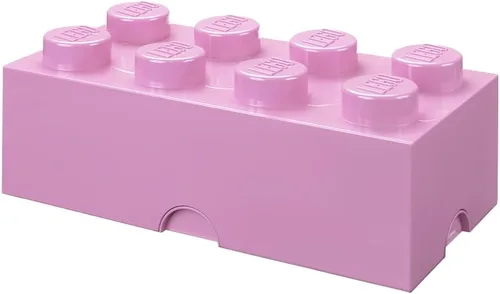 Vista 8 de LEGO Ladrillo de Almacenamiento 8 - conectores AZUL - Caja de Almacenamiento de Plástico Apilable con Tapa para Niños y Adultos, Organizador de Azul