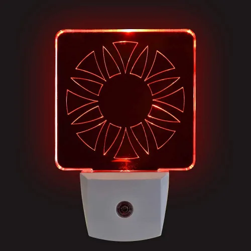 Vista 3 de Spectra479 - Luz nocturna LED roja tenue para dormitorios y baños [paquete de 2] - BioRhythm Safe - (círculo) Caja fuerte BioRhythm