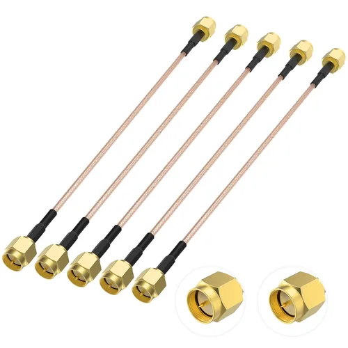 Vista 8 de SDTC Tech Cable coaxial SMA macho a BNC macho RG316 de puente de coleta extensor de antena adaptador de conector BNC (20 pulgadas)
