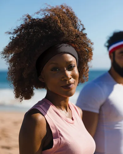 Vista 6 de Suddora Diadema de entrenamiento para hombres y mujeres, banda deportiva que absorbe la humedad, bandas de tela de rizo de algodón ligero