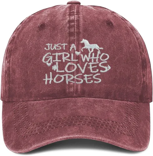 Vista 17 de Just Girl Who Loves Horse - Gorra de béisbol para mujer, ajustable, de moda, de algodón