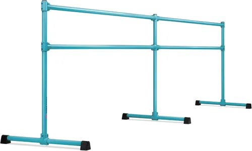 Vista 12 de VITA Barre - Barra de ballet doble portátil independiente, extrema, acero Altura fija, fabricada en Estados Unidos, equipo de ejercicio en casa