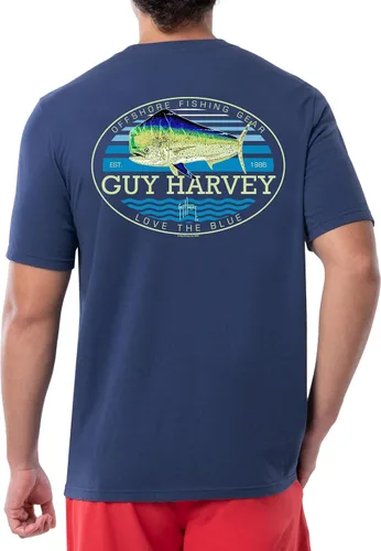Vista 57 de Guy Harvey Camiseta de manga corta con bolsillo gráfico de algodón OG para hombre Leche de Almendra/Rig Masters