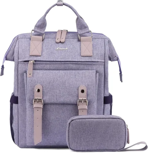 Vista 13 de LOVEVOOK - Mochila para laptop, para viaje de trabajo, bolso de enfermera, profesor, médico, viajero, para computadora de negocios, mochila