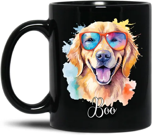 Vista 11 de Customized Boston Terrier Mug With Name, Boston Terrier Wearing Sunglasses Coffee Mug, Pet Dog Cup, New Dog Cup, Personalized Pet Memorial Mug Gift