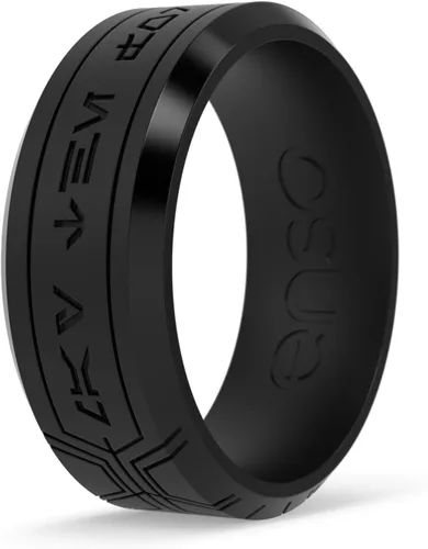 Vista 11 de Enso Rings Anillo de boda de silicona – Diseños grabados de Star Wars – Ajuste cómodo – Hecho en Estados Unidos – Ideal para uso activo