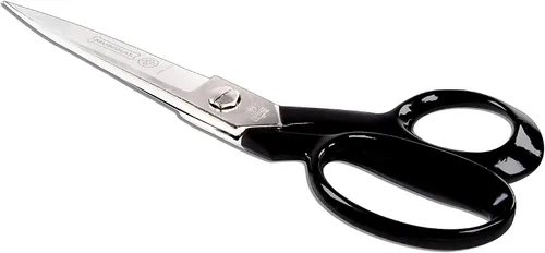 Vista 5 de Mundial Recortadoras dobladas industriales forjadas de 10 pulgadas, cuchillas afiladas, mango negro ergonómico, acabado niquelado pulido, corte