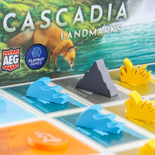 Vista 5 de AEG y Flatout Games Cascadia: Landmarks - Expansión para el galardonado juego de mesa, Cascadia Fácil de aprender Rápido de jugar A partir