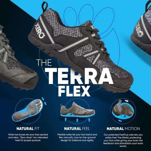 Vista 3 de Xero Shoes TerraFlex - Tenis ligeros para correr y senderismo para hombre Zero Drop