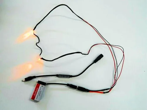 Vista 2 de Dead Head Props Gafas LED láser con controlador para máscaras, disfraz de Halloween, cosplay, 5 colores a elegir