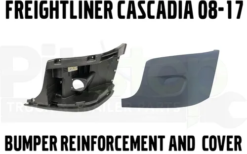 Vista 2 de Refuerzo y Cubierta para Parachoques Izquierdo del Freightliner Cascadia SIN Agujero para Antiniebla