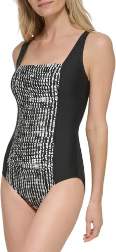 Vista 2 de Calvin Klein Traje de baño de una pieza con frente plisado